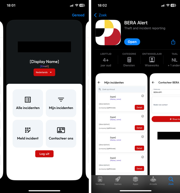 BERA Alert app